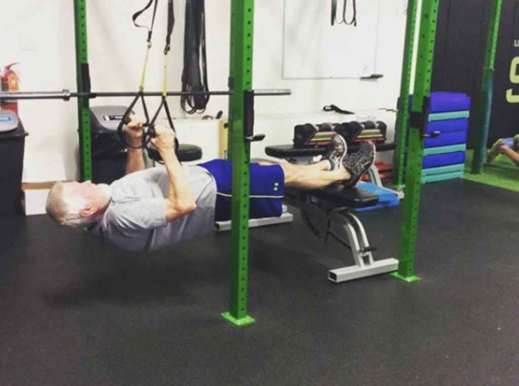 TRX Row for back strength and health in older adult