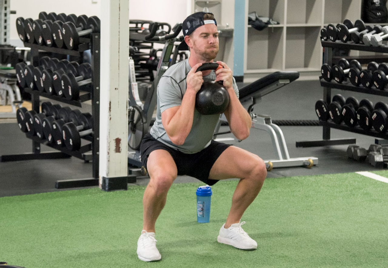 Goblet squat for leg strength and fitness